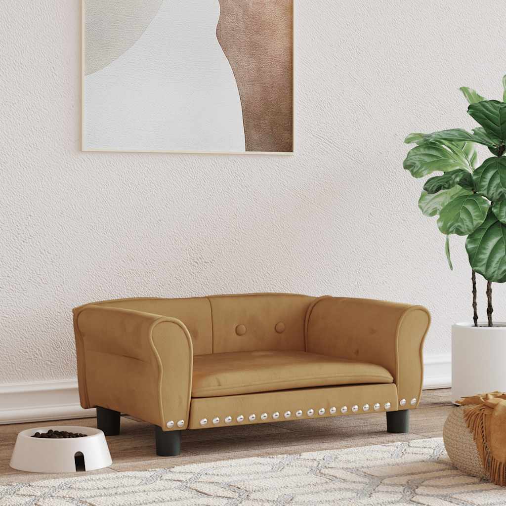 vidaXL Cama para cães 95x55x30 cm veludo azul