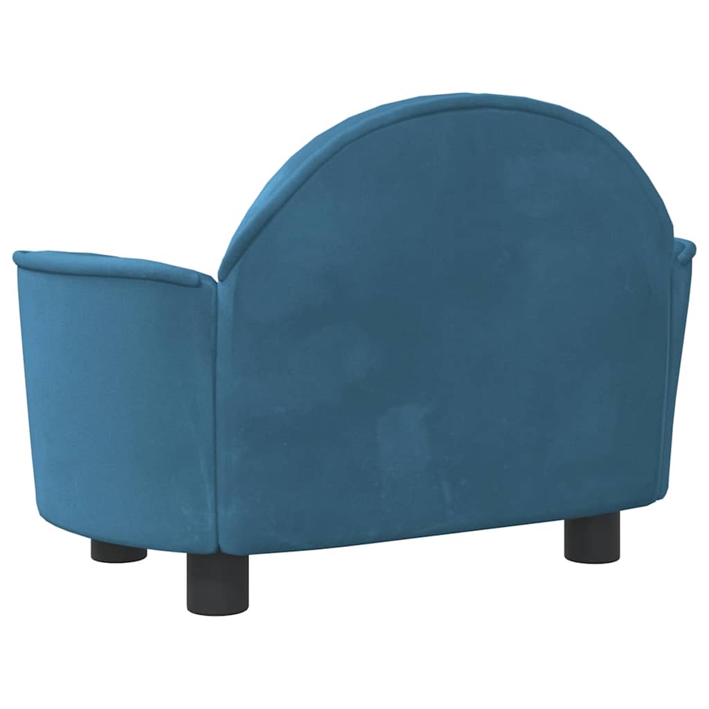 vidaXL Cama para cães 66x40x45 cm veludo azul