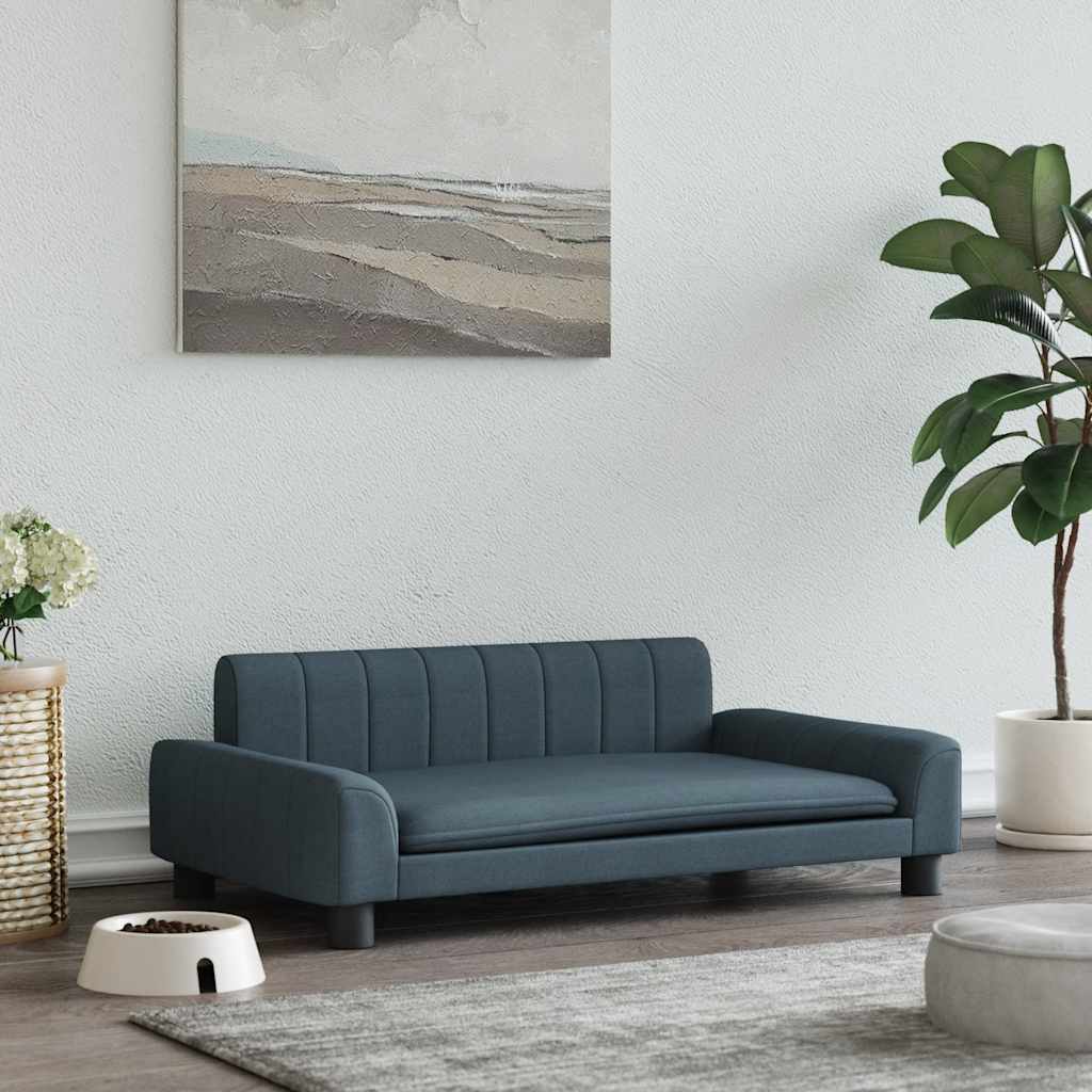 vidaXL Cama para cães 90x53x30 cm couro artificial cor creme