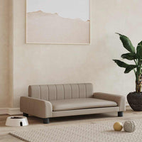 vidaXL Cama para cães 90x53x30 cm couro artificial cor creme