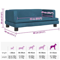 vidaXL Cama para cães 80x45x30 cm couro artificial cinzento