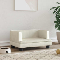 vidaXL Cama para cães 80x45x30 cm couro artificial cinzento