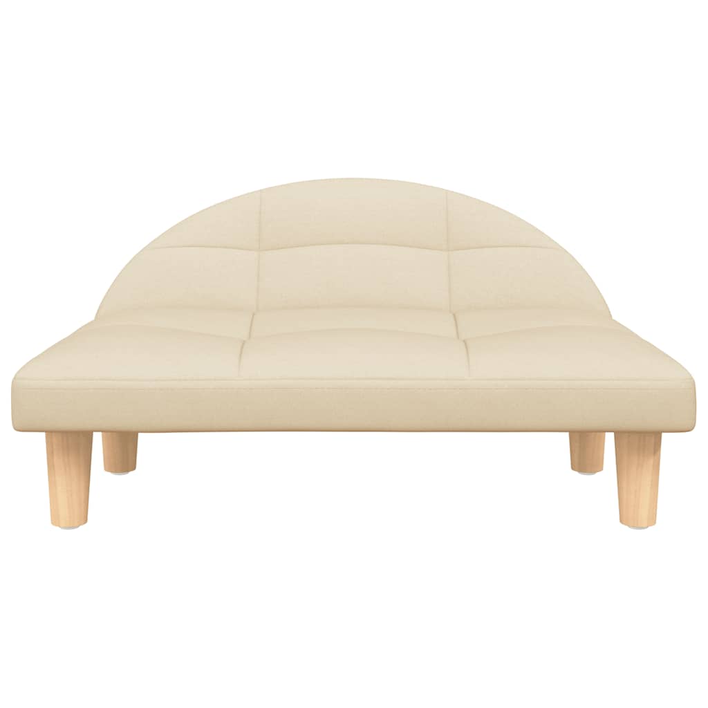 vidaXL Cama para cães 70x52x30 cm tecido cor creme