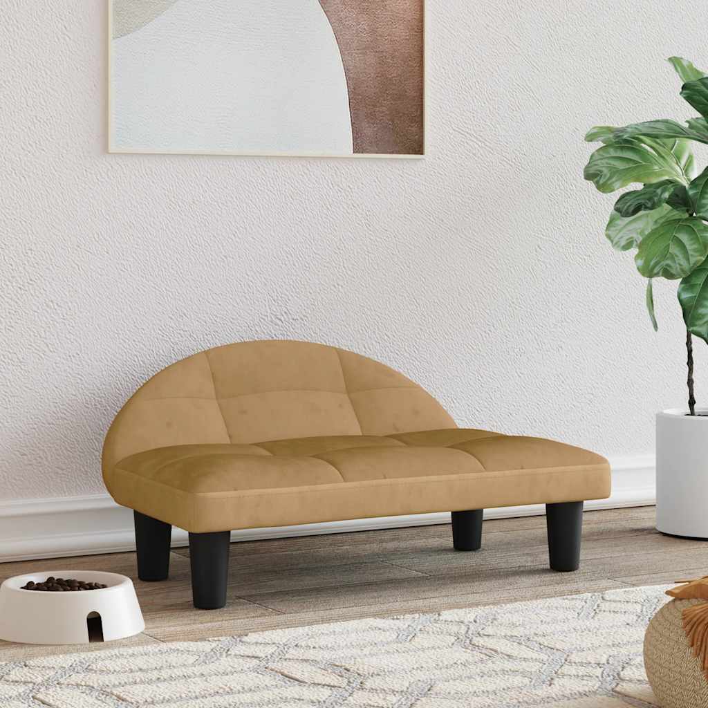 vidaXL Cama para cães 70x52x30 cm tecido cor creme