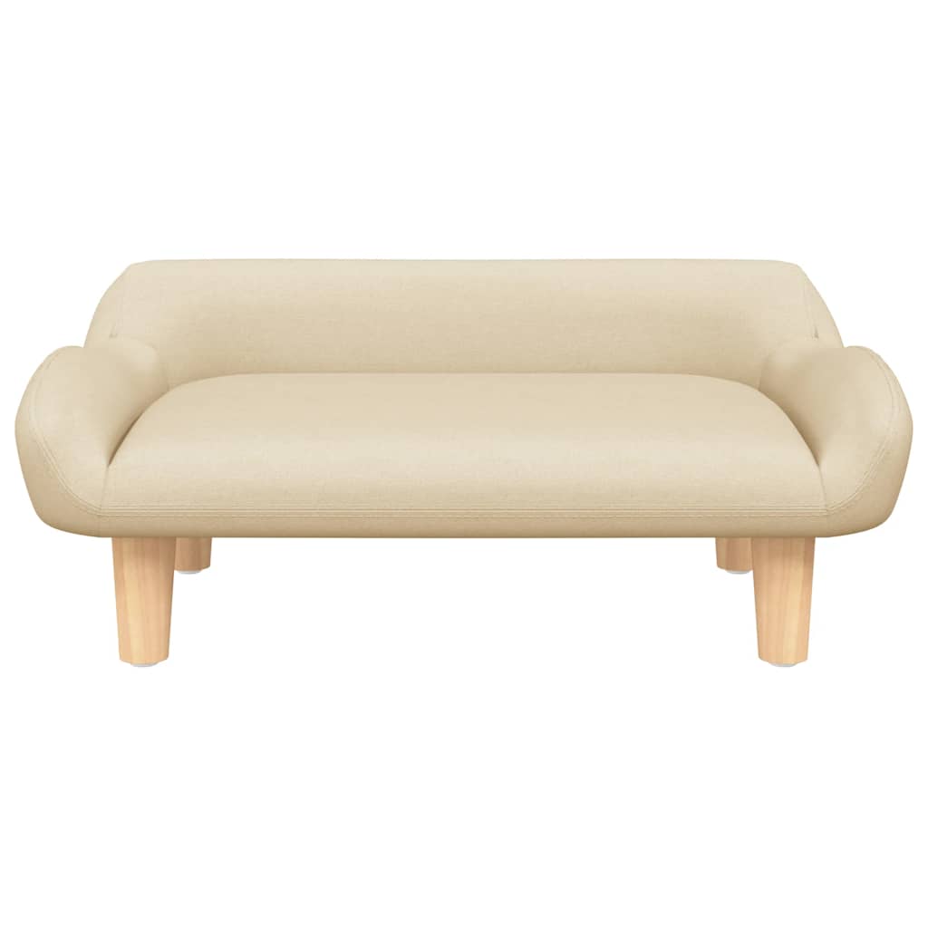 vidaXL Cama para cães 70x40x24 cm tecido cor creme