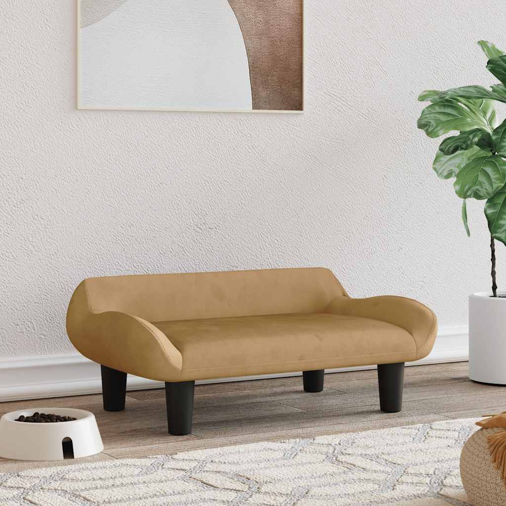 vidaXL Cama para cães 70x40x24 cm tecido cor creme