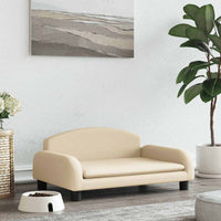 vidaXL Cama para cães 70x45x30 cm tecido cor creme