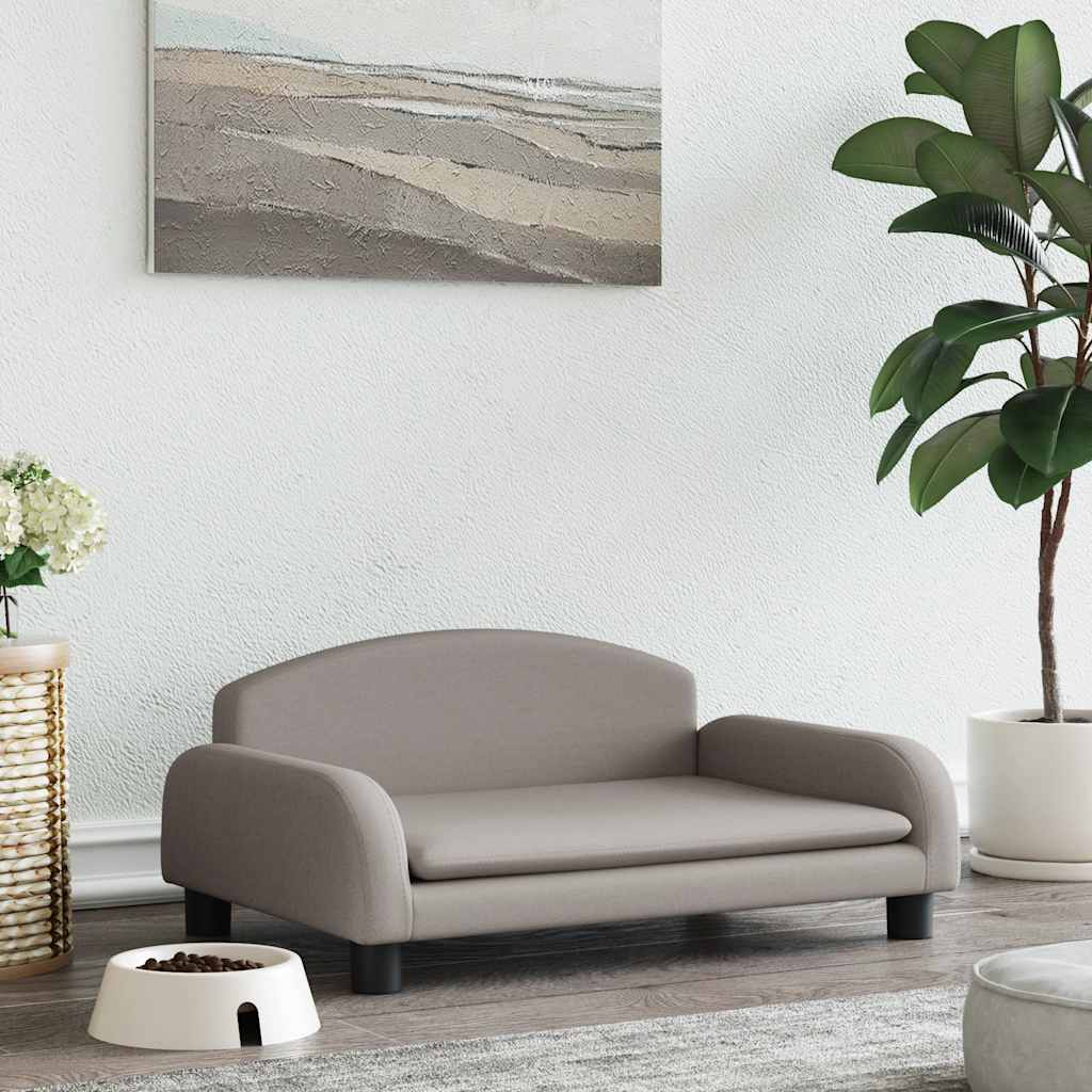 vidaXL Cama para cães 70x45x30 cm tecido cor creme