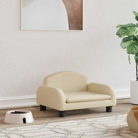 vidaXL Cama para cães 70x45x30 cm tecido cor creme