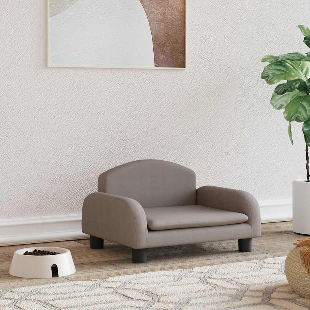 vidaXL Cama para cães 70x45x30 cm tecido cor creme