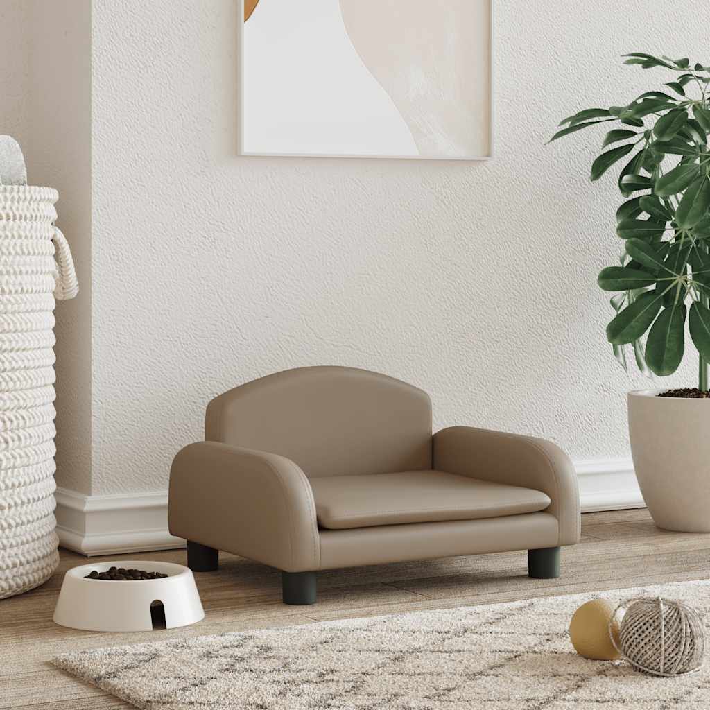 vidaXL Cama para cães 70x45x30 cm tecido cor creme