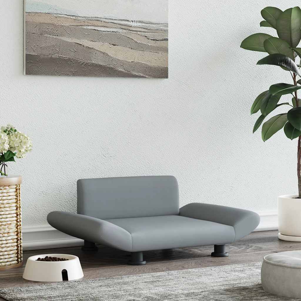 vidaXL Cama para cães 70x45x28 cm tecido cinzento-escuro