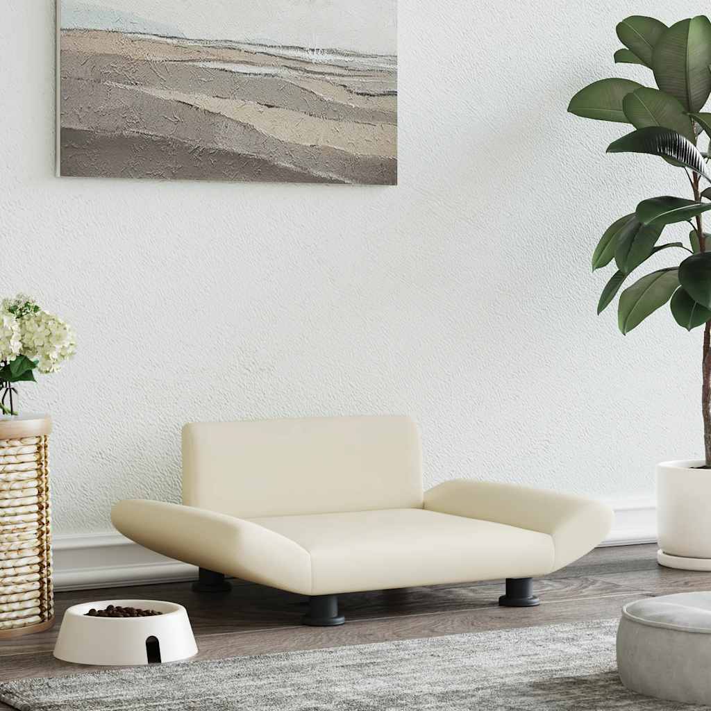 vidaXL Cama para cães 70x45x28 cm tecido cinzento-escuro