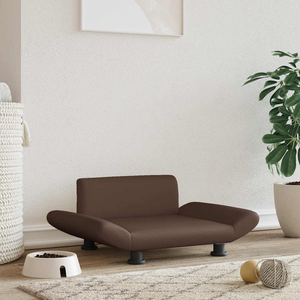 vidaXL Cama para cães 70x45x28 cm tecido cinzento-escuro