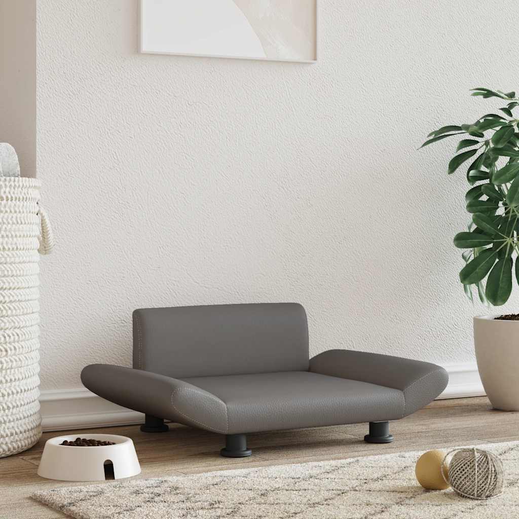 vidaXL Cama para cães 70x45x28 cm tecido cinzento-escuro