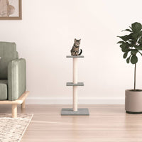 vidaXL Árvore p/ gatos c/ postes arranhadores sisal 73 cm cinza-claro