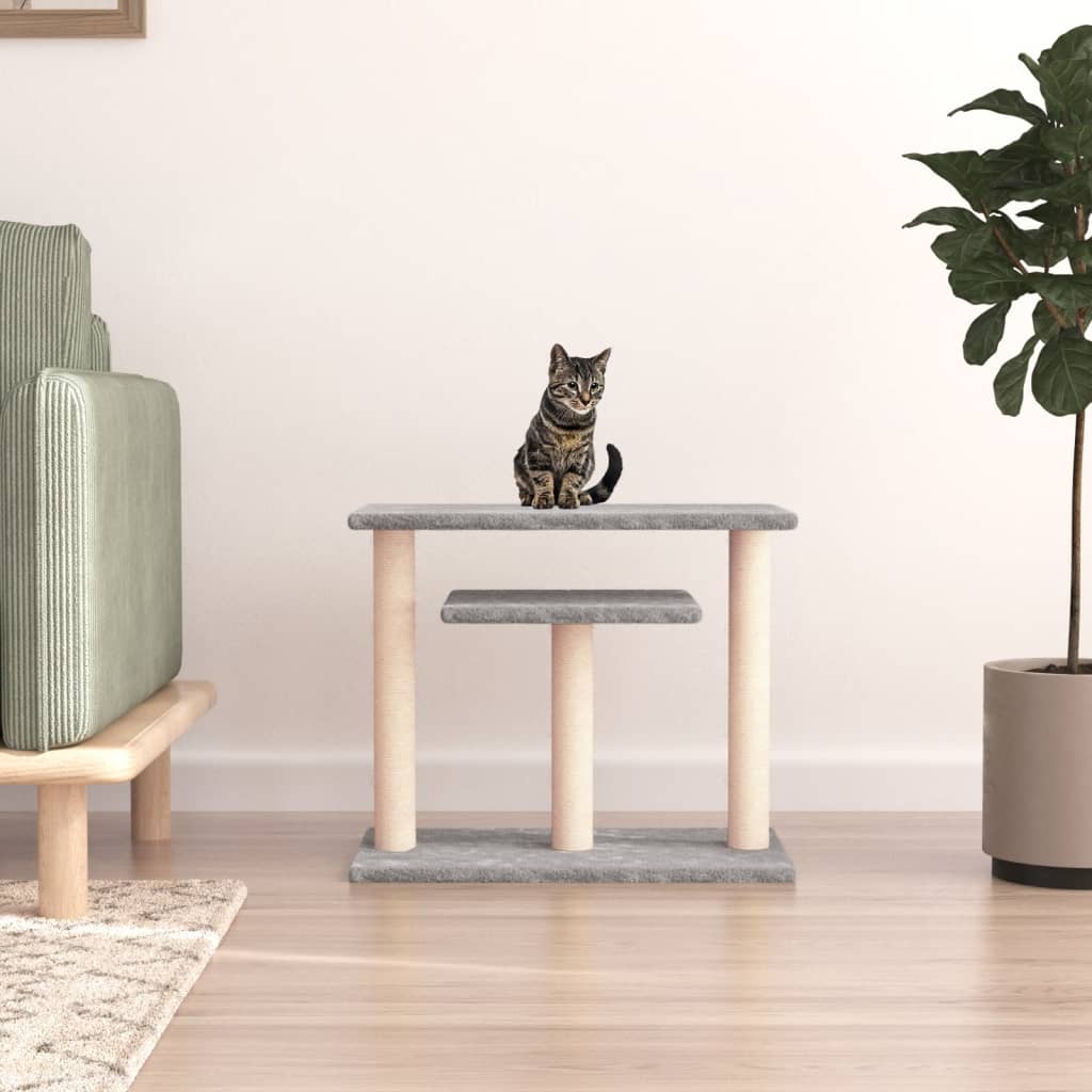 vidaXL Postes arranhadores para gatos com plataformas 62,5cm cor creme