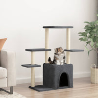 vidaXL Árvore para gatos c/ postes arranhadores sisal 97,5 cm creme