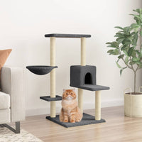 vidaXL Árvore para gatos c/ postes arranhadores sisal 95 cm cor creme