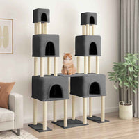 vidaXL Árvore para gatos c/ postes arranhadores sisal 199 cm cor creme