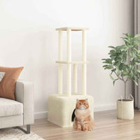 vidaXL Árvore gatos c/ postes arranhadores sisal 133,5 cm cinza-escuro