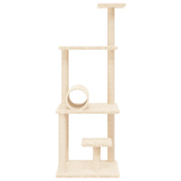 vidaXL Árvore p/ gatos c/ postes arranhadores sisal 136cm cinza-escuro