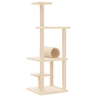 vidaXL Árvore p/ gatos c/ postes arranhadores sisal 136cm cinza-escuro