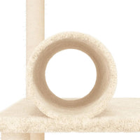 vidaXL Árvore p/ gatos c/ postes arranhadores sisal 136cm cinza-escuro