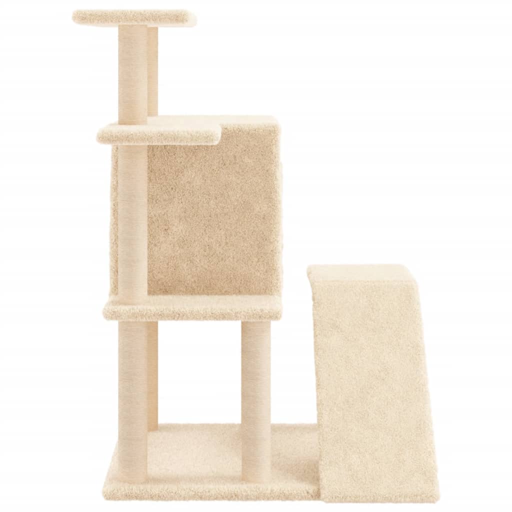 vidaXL Árvore p/ gatos c/ postes arranhadores sisal 97 cm cinza-claro