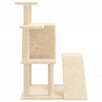 vidaXL Árvore p/ gatos c/ postes arranhadores sisal 97 cm cinza-claro
