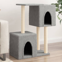 vidaXL Árvore para gatos c/ postes arranhadores sisal 86 cm cor creme