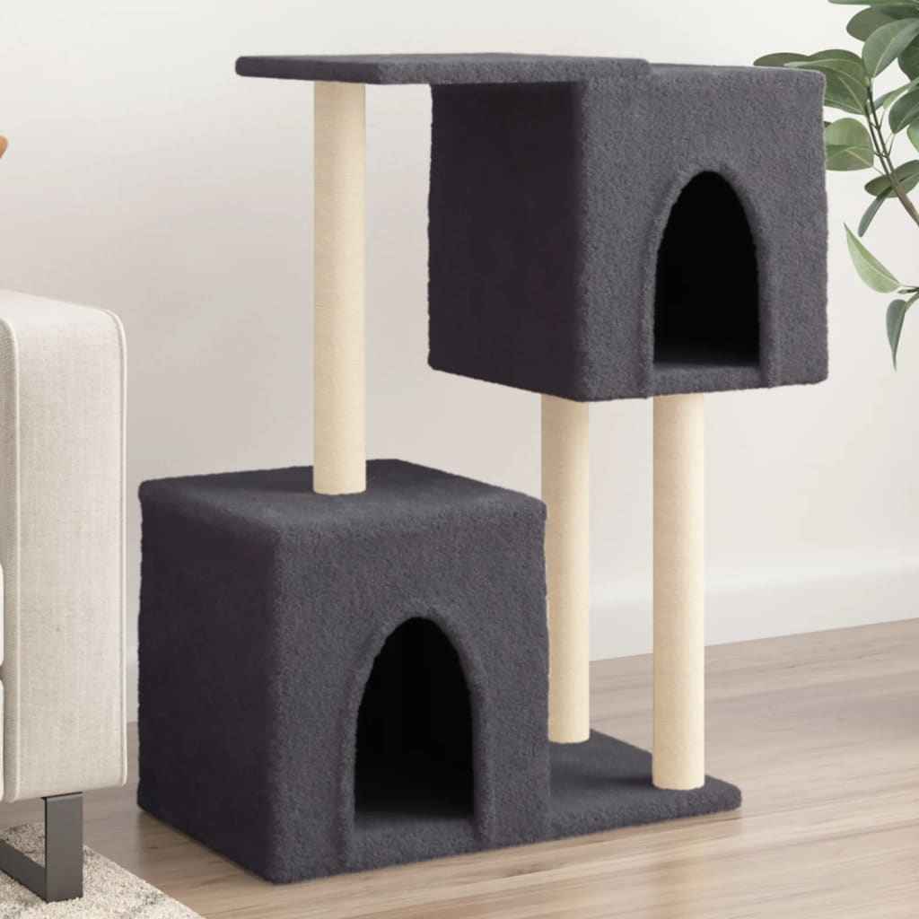 vidaXL Árvore para gatos c/ postes arranhadores sisal 86 cm cor creme
