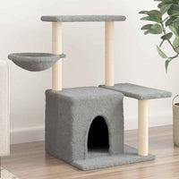 vidaXL Árvore para gatos c/ postes arranhadores sisal 83 cm cor creme