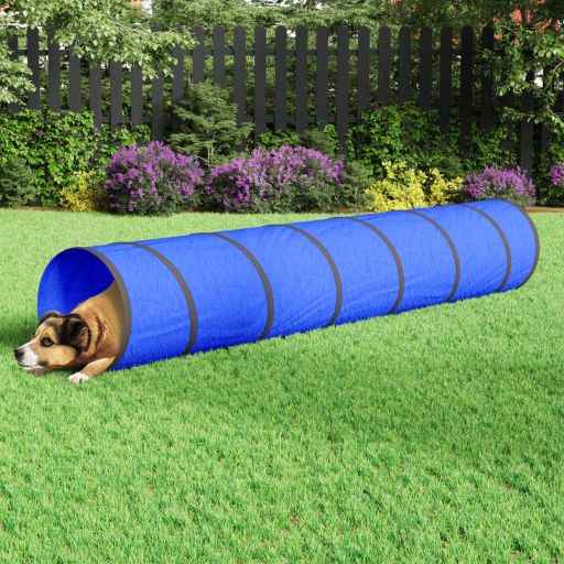 vidaXL Túnel para cães Ø 40x200 cm poliéster azul