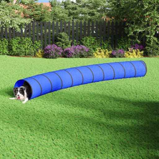 vidaXL Túnel para cães Ø 40x200 cm poliéster azul