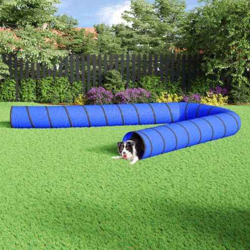 vidaXL Túnel para cães Ø 40x200 cm poliéster azul