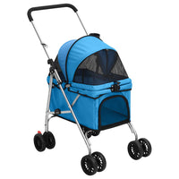 vidaXL Carrinho dobrável para cães 76x50x100 cm tecido oxford vermelho