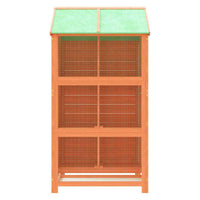 VidaXL Gaiola para pássaros 97x81x152 cm pinho maciço castanho