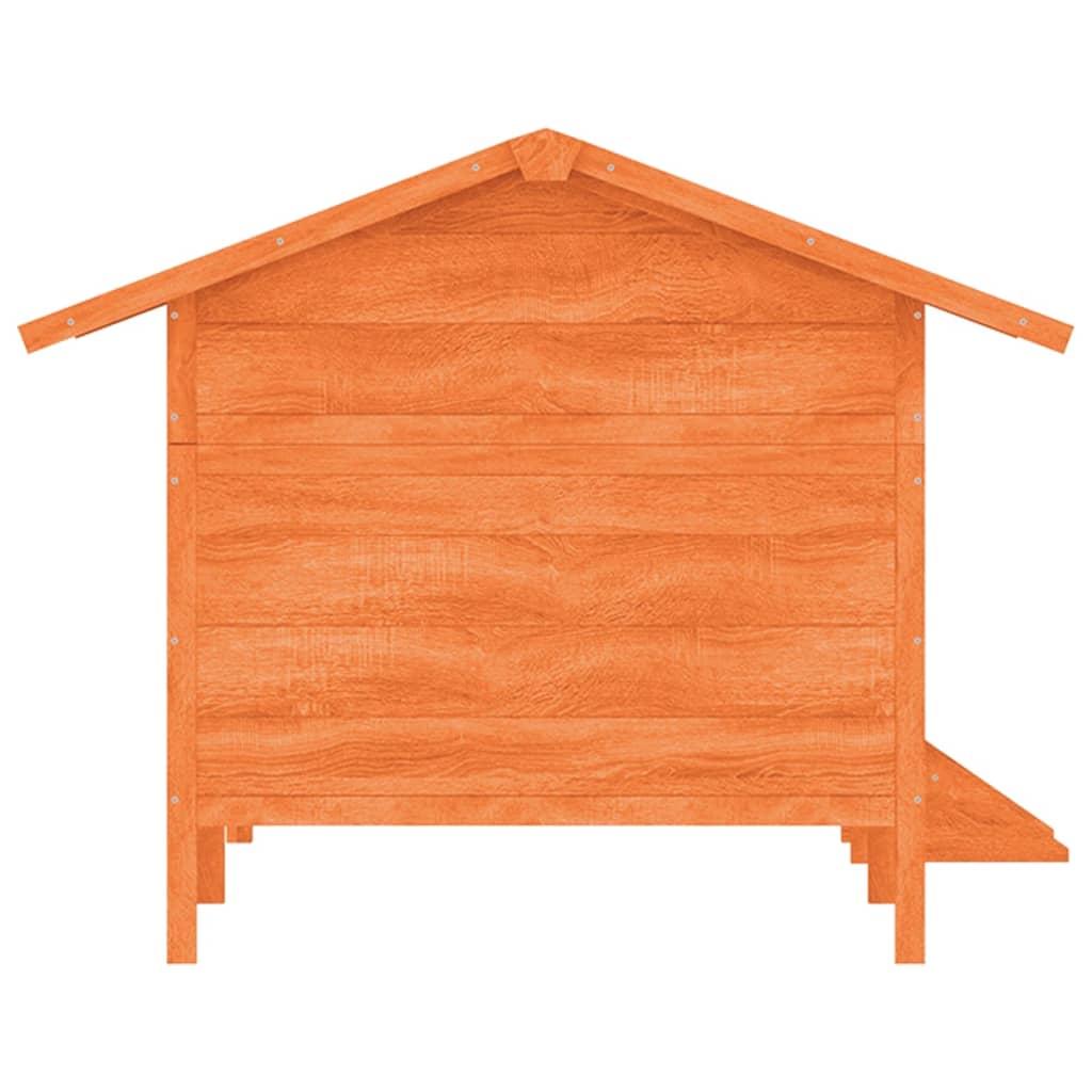 vidaXL Casota para cães 159x120x88,5 cm pinho maciço castanho