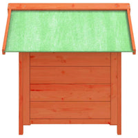 vidaXL Casota para cães 65x65x61,5 cm pinho maciço castanho