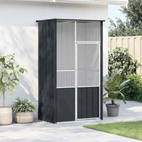 vidaXL Gaiola p/ pássaros 115x78x200 cm aço galvanizado antracite