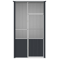 vidaXL Gaiola p/ pássaros 115x78x200 cm aço galvanizado antracite