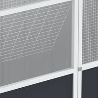 vidaXL Gaiola p/ pássaros 115x78x200 cm aço galvanizado antracite