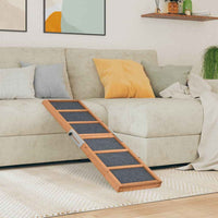 vidaXL Rampa para cães 100x40 cm madeira de abeto maciça cinzento