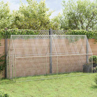 vidaXL Galinheiro 100x100x190 cm aço galvanizado prateado
