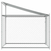 vidaXL Jaula para cão com telhado/porta 2x2x2 m aço galvanizado cinza