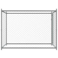 vidaXL Jaula para cão com porta 2x2x1,5 m aço galvanizado cinzento
