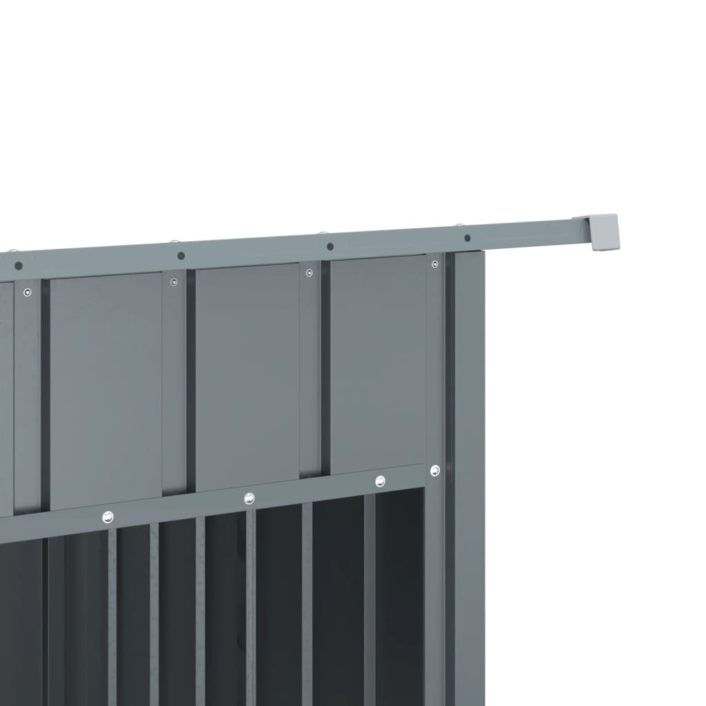 vidaXL Casota para cães com telhado aço galvanizado antracite