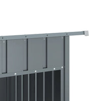 vidaXL Casota para cães com telhado aço galvanizado antracite