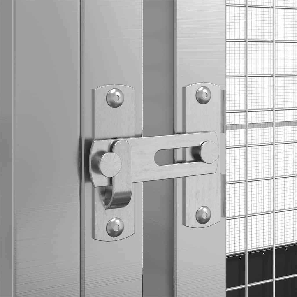 vidaXL Aviário 210,5x107x212 cm aço prateado